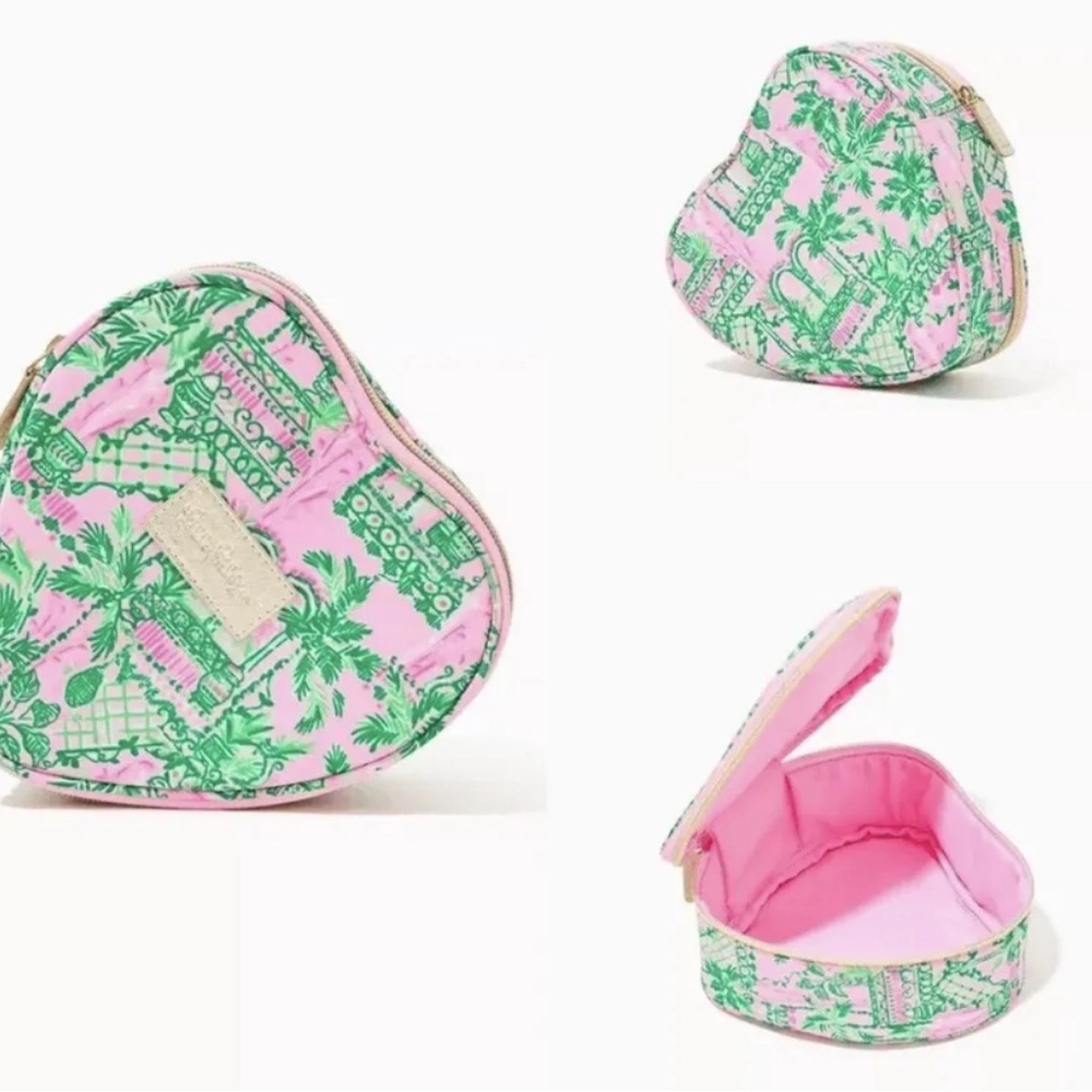 NWT Lilly Pulitzer Zippered Heart Case